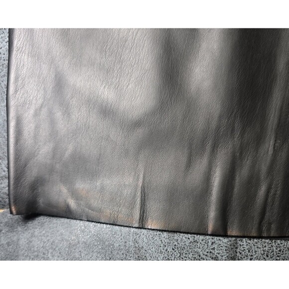 Express Women's 00 Black Faux Leather Mini Skirt Full Zip Front New w/ Defects - Picture 11 of 11